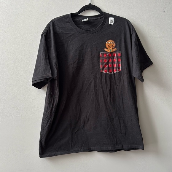 Port and Company Other - NWT Black Gingerbread Man Pocket Tshirt
